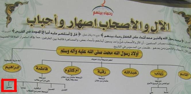 اقرار وهابي ‌ها به وجود حضرت محسن در تاريخ 